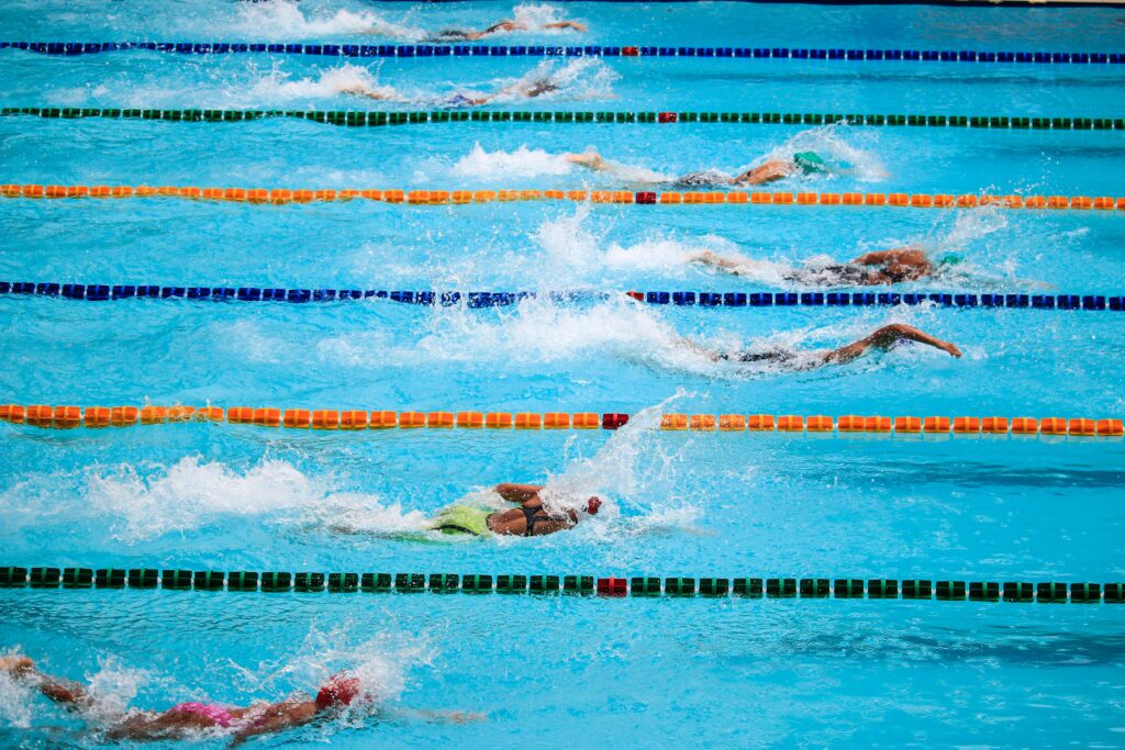 competilão olímpica natação